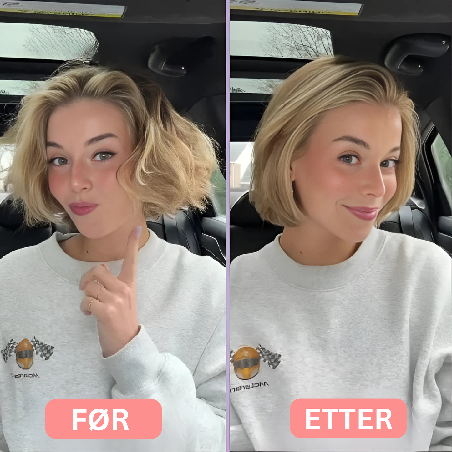 GLOWERA Bærbar Stylingbørste | Krøll, Tørk & Rett